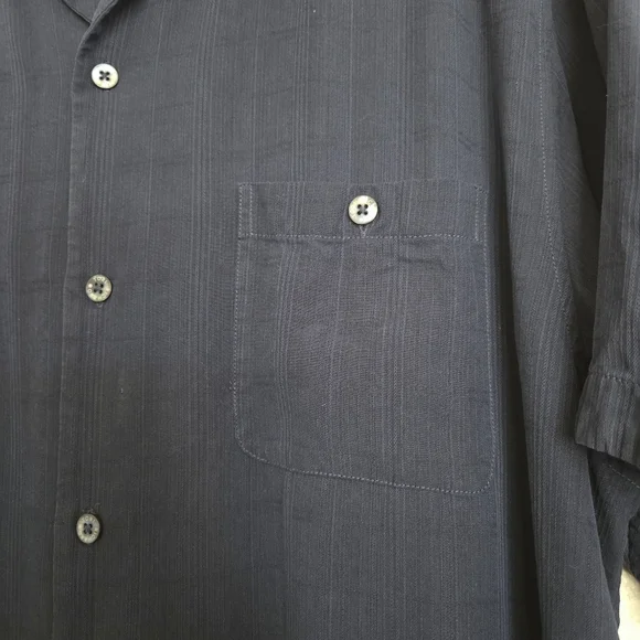 Tori Richard | Silk Lyocell Embroidered Beach Santa Design Button Up Shirt Rare - Picture 9 of 15